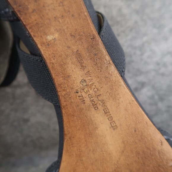 Vera Wang Lavender Shoes Womens 7 Sandal Flats Ankle Strap Fringe Bow Fashion - Picture 13 of 14